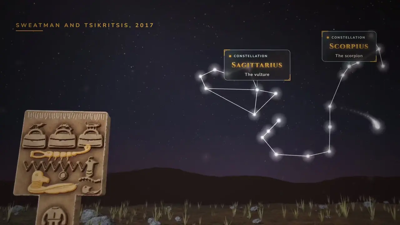 A carved stone pillar from a 3D scene made by the video engine